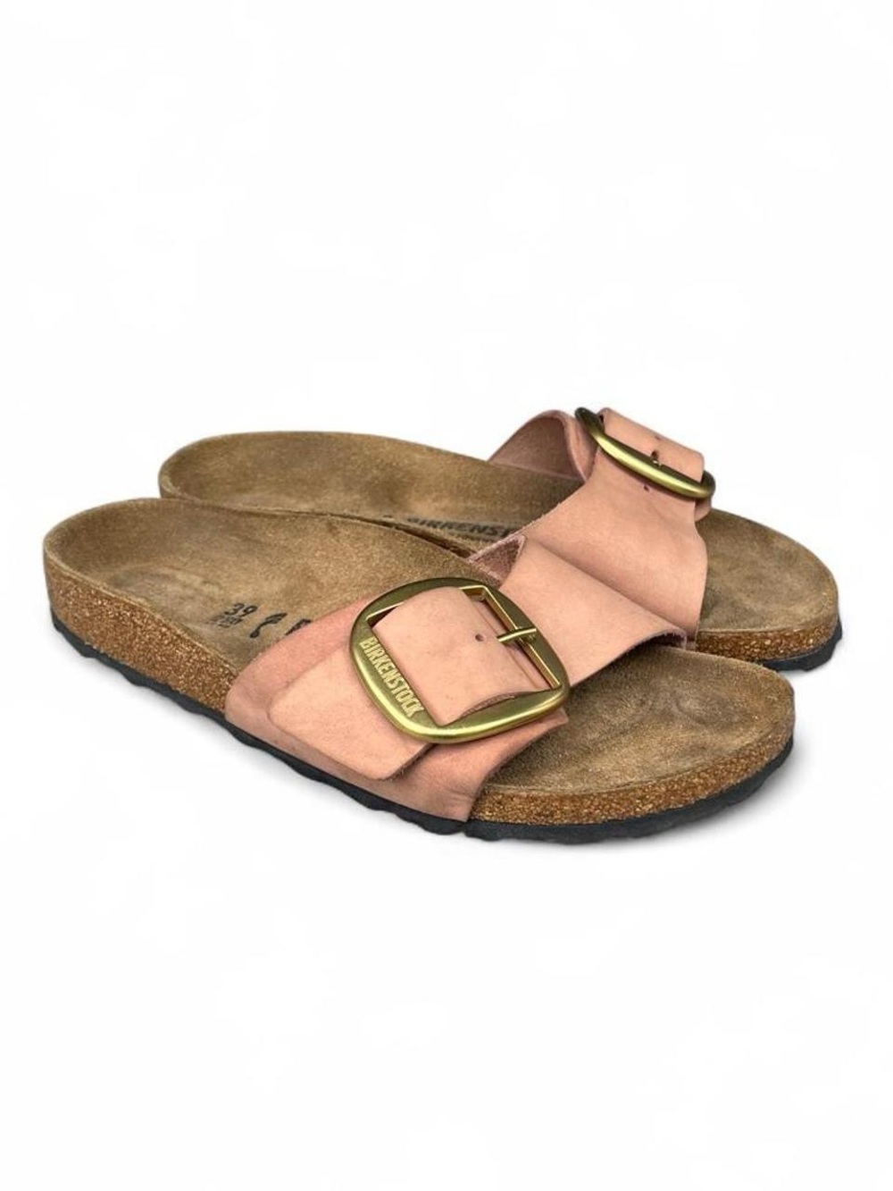 Birkenstock Madrid Big Buckle Old Rose Leather Sandals EU 39 US Women's 8 Narrow - Picture 2 of 8